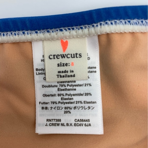 NWT J Crew Crewcuts Girls' Swimsuit Bottom UPF 50+ Size 6 7 8 Blue Stripe - Picture 5 of 7